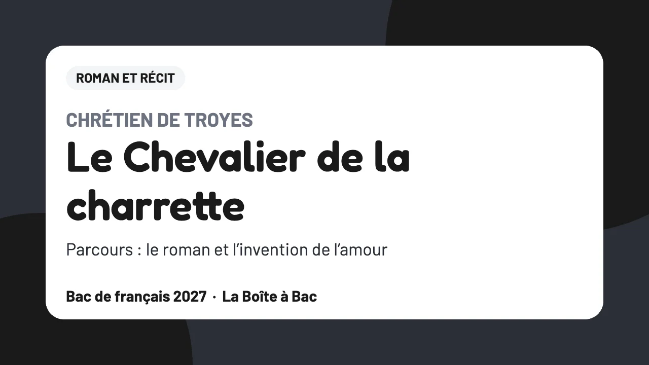 Le Chevalier de la charrette de Chrétien de Troyes : résumé, analyse et parcours « le roman et l’invention de l’amour » (bac 2027)