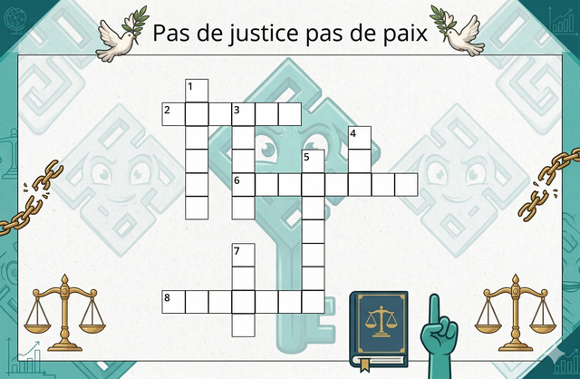 Mots-croises Pas de justice, pas de paix