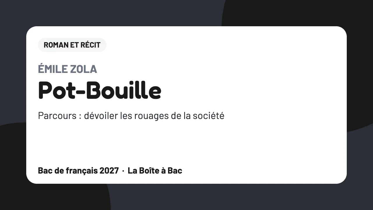 Pot-Bouille de Zola : résumé, analyse et parcours « dévoiler les rouages de la société » (bac de français 2027)